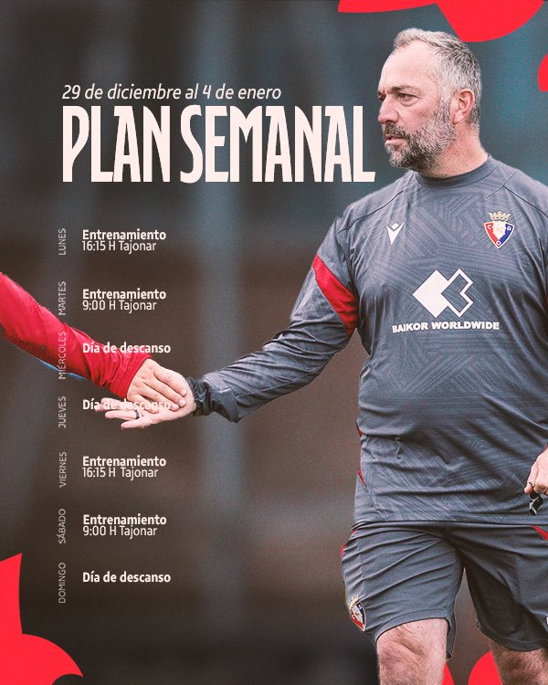 🗓️ Plan de semana