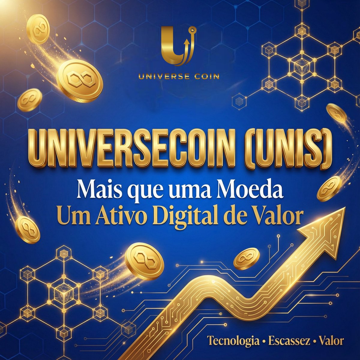 💎 UNIVERSECOIN (UNIS) não é dinheiro, é PATRIMÔNIO.

Construída com tecnologia blockchain e escassez programada (como o Bitcoin), a UNIS é um ativo digital projetado para a construção de riqueza a longo prazo.

Entenda o futuro da economia colaborativa.

#Cripto #Blockchain