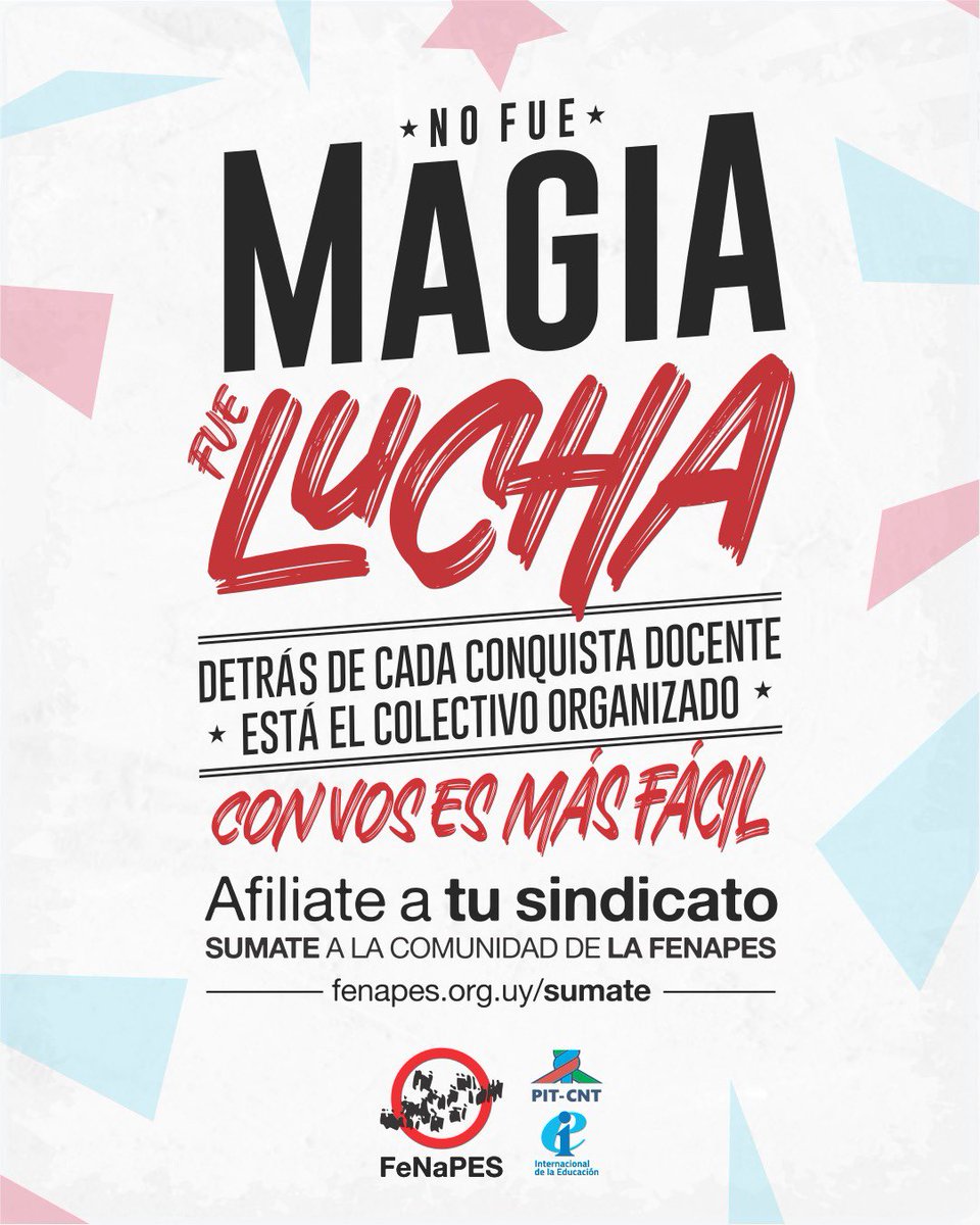 🪄NO FUE MAGIA
✊FUE LUCHA

En 2025 revertimos gran parte de la transformación regresiva de la administración <a href="/RobertSilvaUy/">Robert Silva</a> y desmontamos el circo persecutorio del cazador de docentes <a href="/FelipeSchipani/">𝗙𝗲𝗹𝗶𝗽𝗲 𝗦𝗰𝗵𝗶𝗽𝗮𝗻𝗶</a>.

Pero también logramos otros avances para estudiantes y docentes.  👇