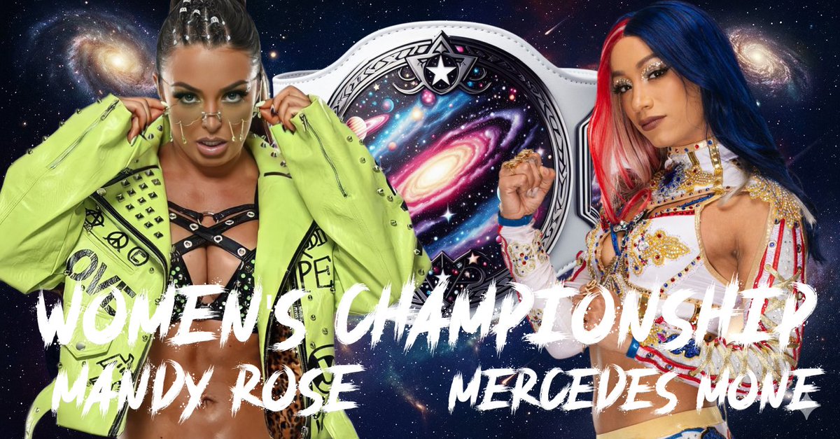 Women's Championship 
(C) Mandy Rose [3-0-0] (<a href="/03WrestlingFan/">Lasha 🩵</a>)
VS
Mercedes Mone [2-0-0] (<a href="/MaybellJ_38/">Maybell</a>)