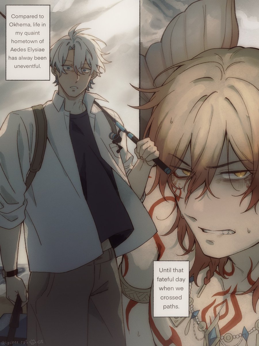 lycheelinecat's tweet image. First Encounter (1/?)

#phaidei #Phainon #Mydei