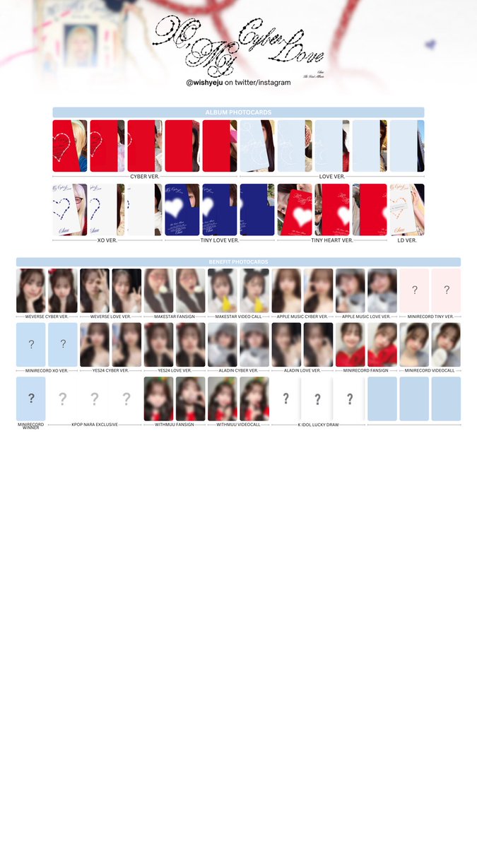 📁 loona chuu photocard template — 
xo, my cyber love album, tiny &amp; lp ver. pc &amp; benefit / pob wishlist

+ pob previews &amp; aladin pre-order that i missed

🔗: drive.google.com/drive/folders/…

츄 달소 이달의소녀 포카 리스트 포토카드