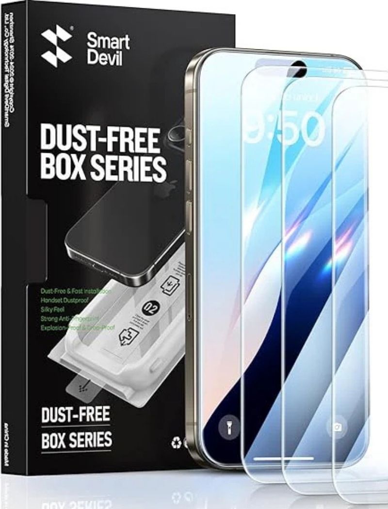 trendingtechpk's tweet image. easiest install ever: dust-free iphone 17 screen protector. More&amp;gt;&amp;gt; trendingtechpk.com/screen-protect… #smartdevil #techhacks #easyinstall #satisfying #iphoneglass #houston