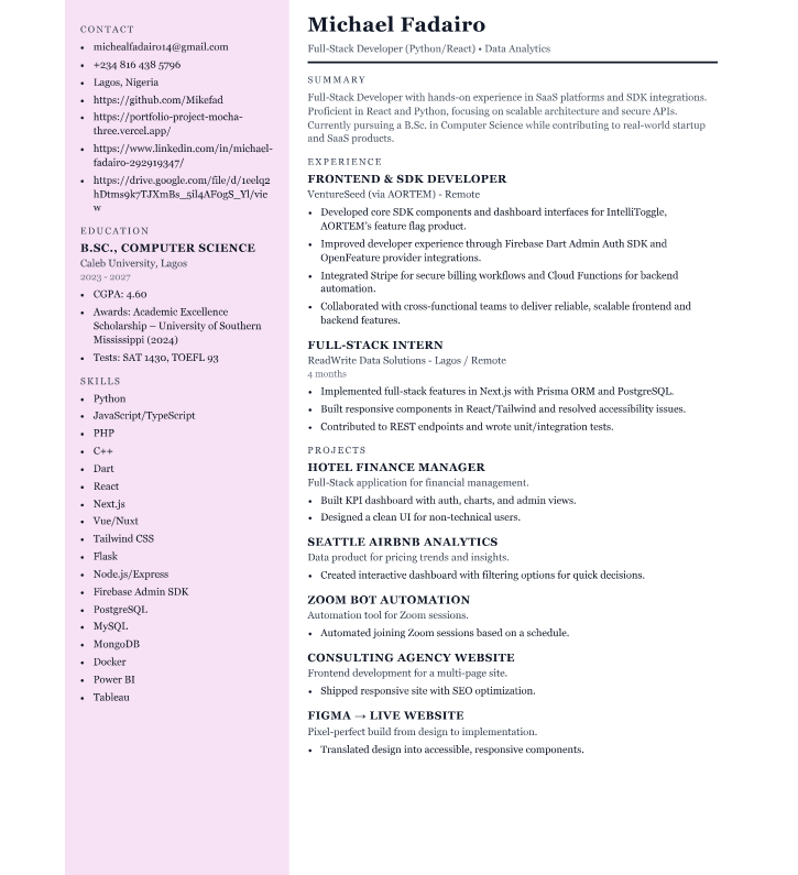 360_Mike_'s tweet photo. As an international student, tailoring a resume for every role can be exhausting.

This resource helped me generate job-specific CVs and present them in a clean format without starting from scratch each time.

Sharing in case it helps someone else.

Try it here 👇
https://t.co/oidGR4QdiG

#InternationalStudents #ResumeHelp #JobHunting