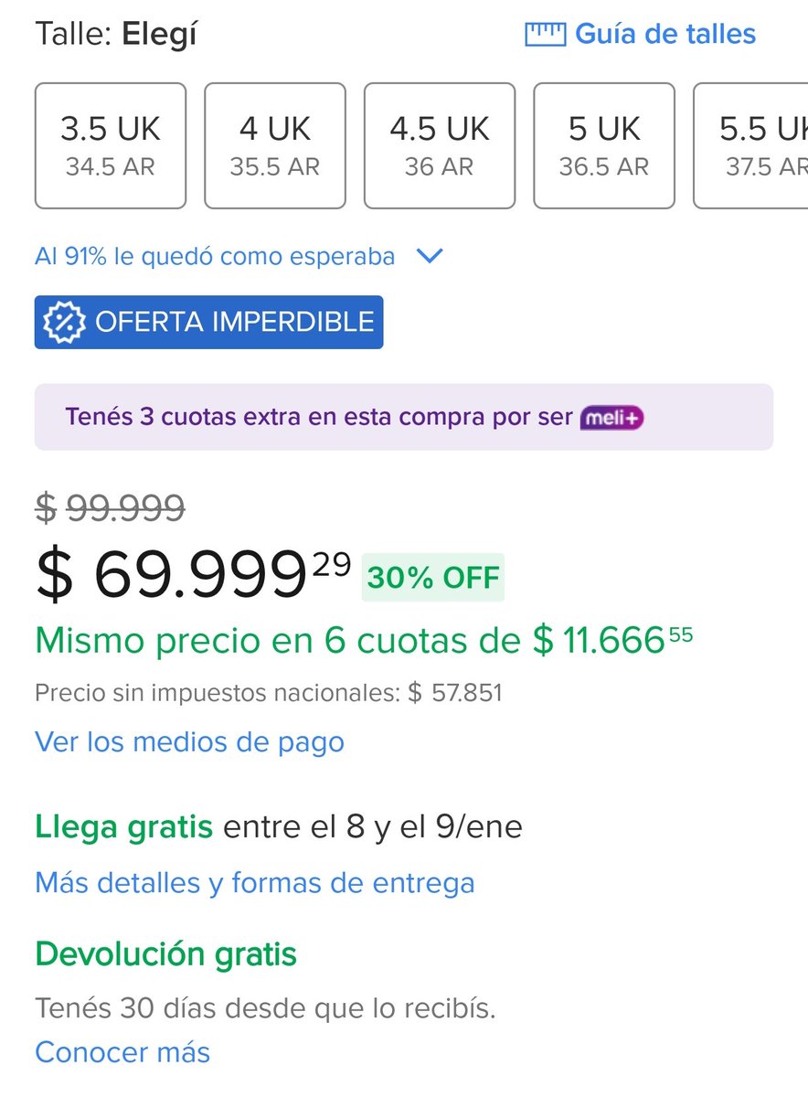 SON HERMOSAS 😍 

Zapatillas Adidas Formula 1 Mercedes Unisex a $69.999

Blancas:
mercadolibre.com/sec/313bcJf

Negras:
mercadolibre.com/sec/2GRjvDP

Hay todos los talles del 35 al 45,5