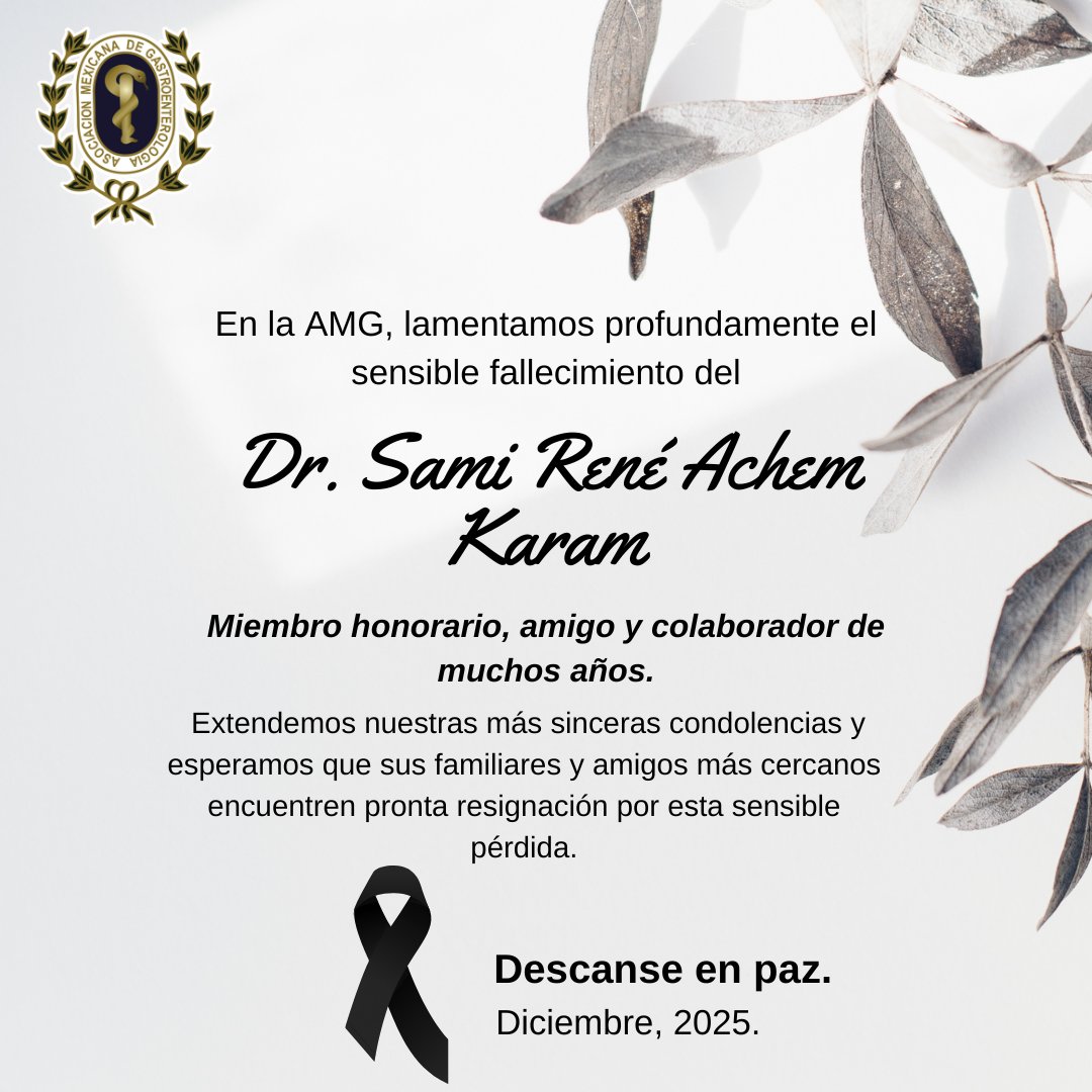 Compartimos el sensible fallecimiento de un querido miembro honorario.

Extendemos nuestras condolencias a sus seres queridos. Q.E.P.D.