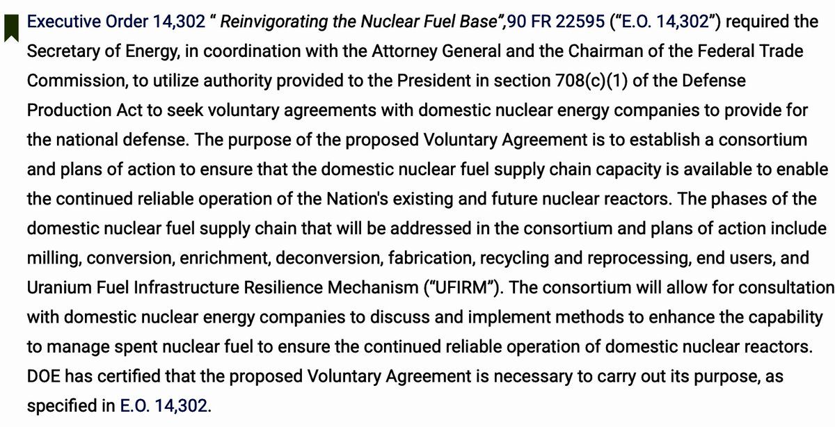 eliant_capital's tweet image. A Strategic Uranium Reserve &amp;amp; Price Floors are coming.

Domestic producers cannot compete with state subsidized foreign supply, making government backed price floors necessary to de-risk the billions in capital required to rebuild the nuclear fuel supply chain.

Enforcing those…