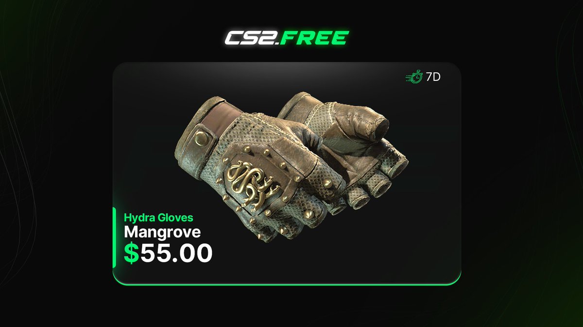 🎁 Hydra Gloves | Mangrove Giveaway ($55)

➡️ TO ENTER:

✅ Follow <a href="/CS2dotFREE/">CS2.FREE</a> &amp; <a href="/JoJo_Pack/">JoJoPack</a> 
✅ Retweet
✅ Follow his twitch - twitch.tv/jojo_pack (Show Proof)

Ends in 7 days 🐰⏰

#CS2 #CS2Giveaway