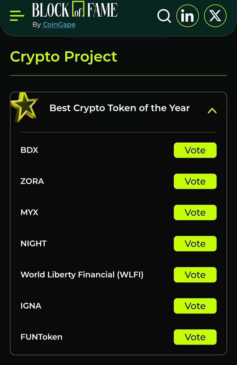 IGNATOKEN's tweet photo. 🚀 Big news! IGNA has been nominated in the Best Crypto Token of the Year category at the Block of Fame Awards by Coingape!
🌱 If you’re a crypto enthusiast, a sustainability supporter, or simply believe in our project, we’d truly appreciate your vote.
👉 Vote for IGNA and help us make a difference! Link in the comment below! 👇
@CoinGapeMedia @BOFmag_  #CryptoCommunity