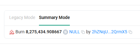 NullRouteOS's tweet image. Entire DEV supply (8,275,434 $NULL / 0.8%) has been burnt.

Solscan → solscan.io/tx/465cZV5UDo6…