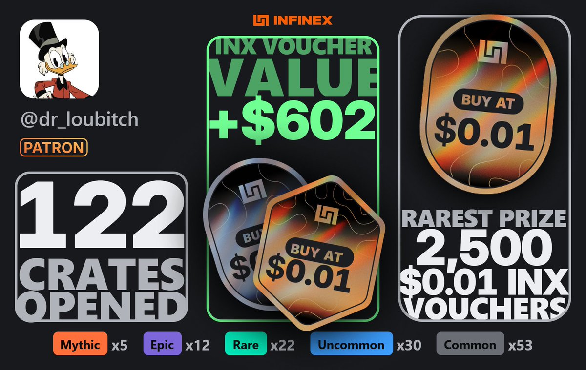 dr_loubitch's tweet photo. Look at my crates. @infinex. https://t.co/VSTtdkz37b