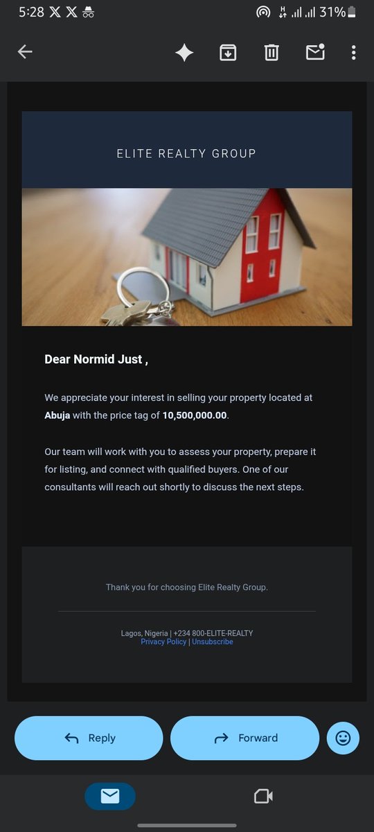 justnormid's tweet photo. From this to that
Did an update on the html tags used in the real estate workflow. It now looks professional and demure 😂😂
Thanks @elewachii for the AI idea to design the html
#RealEstateAutomation #Makeautomation #Automation https://t.co/7JrSQTv1DA