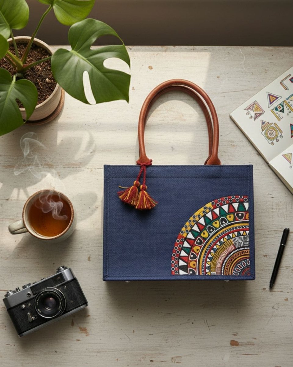 bagbuzzlive's tweet image. 👜 DESERT BLOOM – NAVY
Material: Premium Canvas Fabric
Spacious compartment with inside zipper pocket
Size: 14 × 10 × 5.5 inches
Handle Drop: 21 inches

🔥 Rs. 1799 

🚚 Nationwide Shipping: &amp;gt; Rs. 180 – Rs. 250 (varies by city).

#StylishBags #EverydayBag #TrendyBags #BagLovers