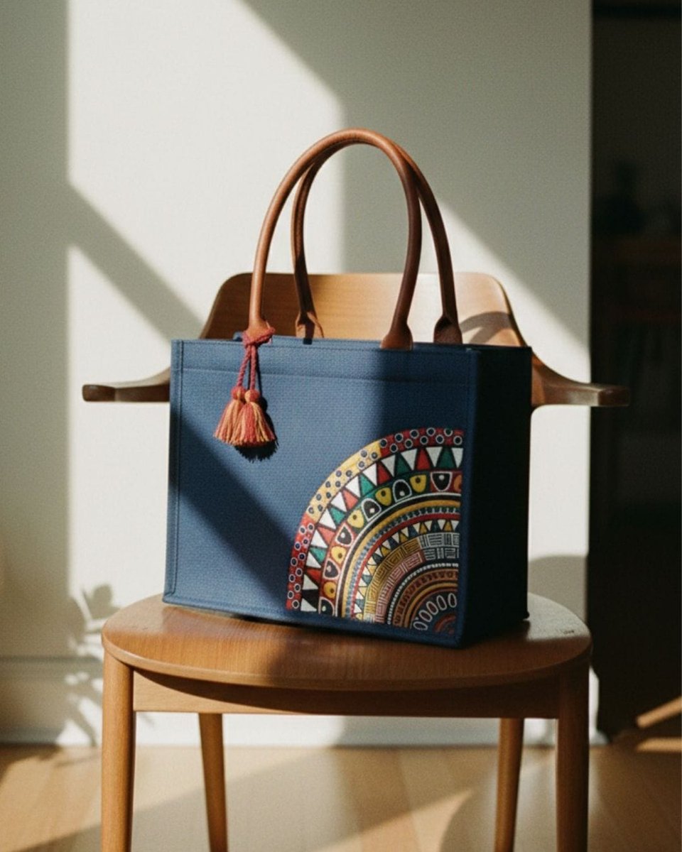 bagbuzzlive's tweet image. 👜 DESERT BLOOM – NAVY
Material: Premium Canvas Fabric
Spacious compartment with inside zipper pocket
Size: 14 × 10 × 5.5 inches
Handle Drop: 21 inches

🔥 Rs. 1799 

🚚 Nationwide Shipping: &amp;gt; Rs. 180 – Rs. 250 (varies by city).

#StylishBags #EverydayBag #TrendyBags #BagLovers