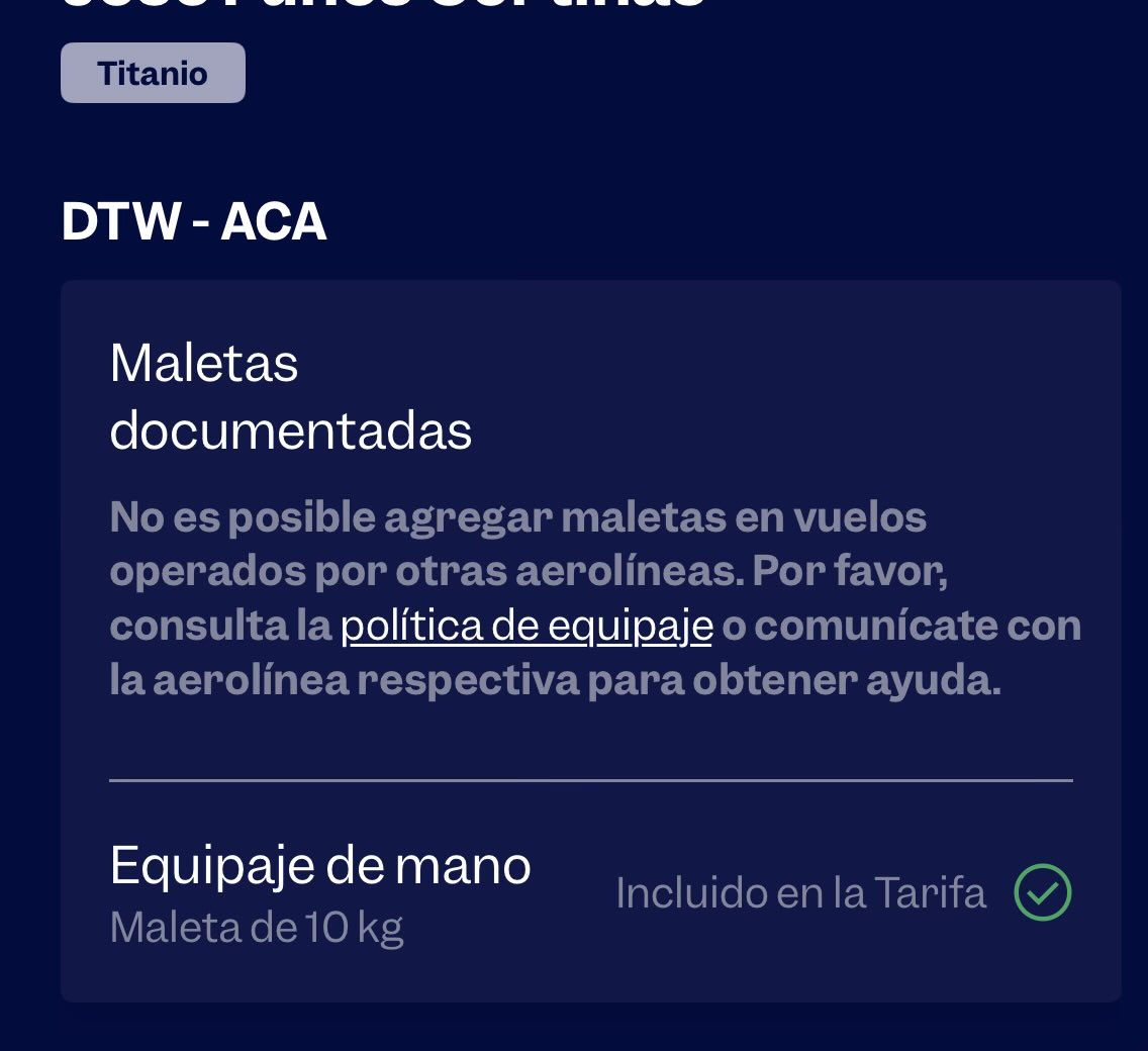 ilNegroSanto's tweet photo. Para que sirven las alianzas entre aerolíneas de @skyteam de @Aeromexico @AM_Escucha y @Delta si no puedes documentar maletas ni obtener otros servicios de la línea que opera el vuelo ….compre con #Aeromexico y no puedo comprar Maleta en vuelo de #Delta - que ineficientes - https://t.co/JlXIYcdn2Y