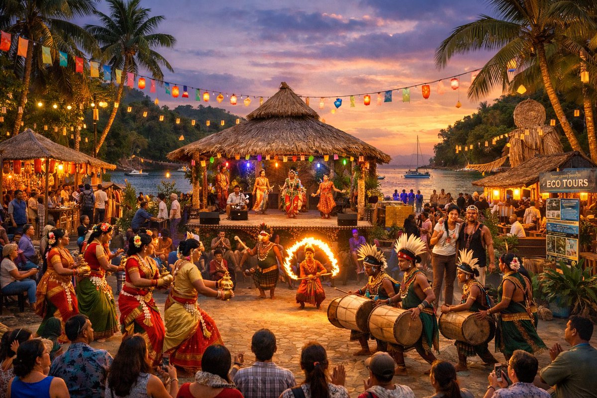 The Island Tourism Festival 2025 in Sri Vijaya Puram celebrates the rich cultural diversity &amp; tourism potential of Andaman &amp; Nicobar Islands! With local arts, performances &amp; sustainable initiatives, the 5-day fest is boosting future growth in island tourism. #ITHC #ITHC2025
