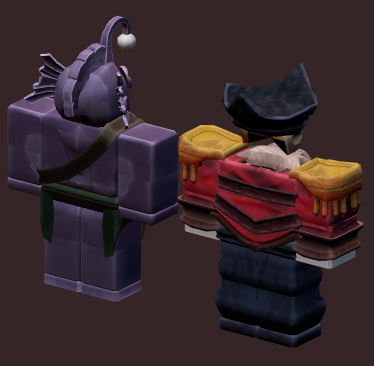Pirate + angler fish characters
☠🏴‍☠️🐡
#RobloxDev #Roblox #Commission #Blender3d