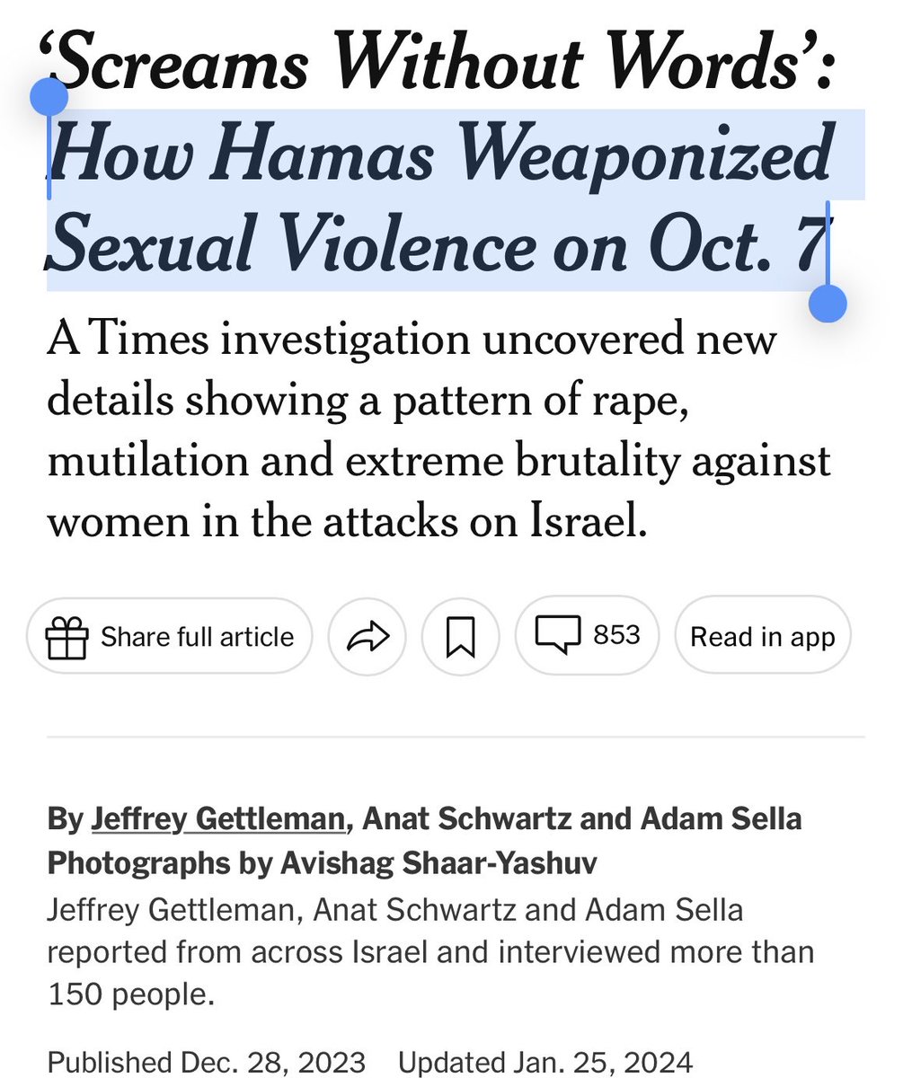LailaAlarian's tweet image. Two years ago, @nytimes published the journalistic disaster “Screams Without Words.”

Its sources were discredited and key claims debunked, yet the Times never retracted it or apologized.

The piece caused immense harm and was used to justify the Gaza genocide.