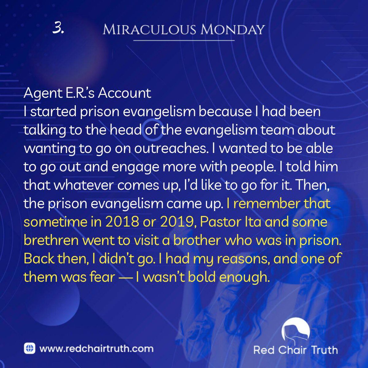 redchairtruth1's tweet image. Don’t miss VOICES BEHIND WALLS on Red Chair Truth's Miraculous Monday.

#RedChairTruth #MiraculousMonday #GLHtestimonies #Testimony #Itestify #RCT #ItaUdoh