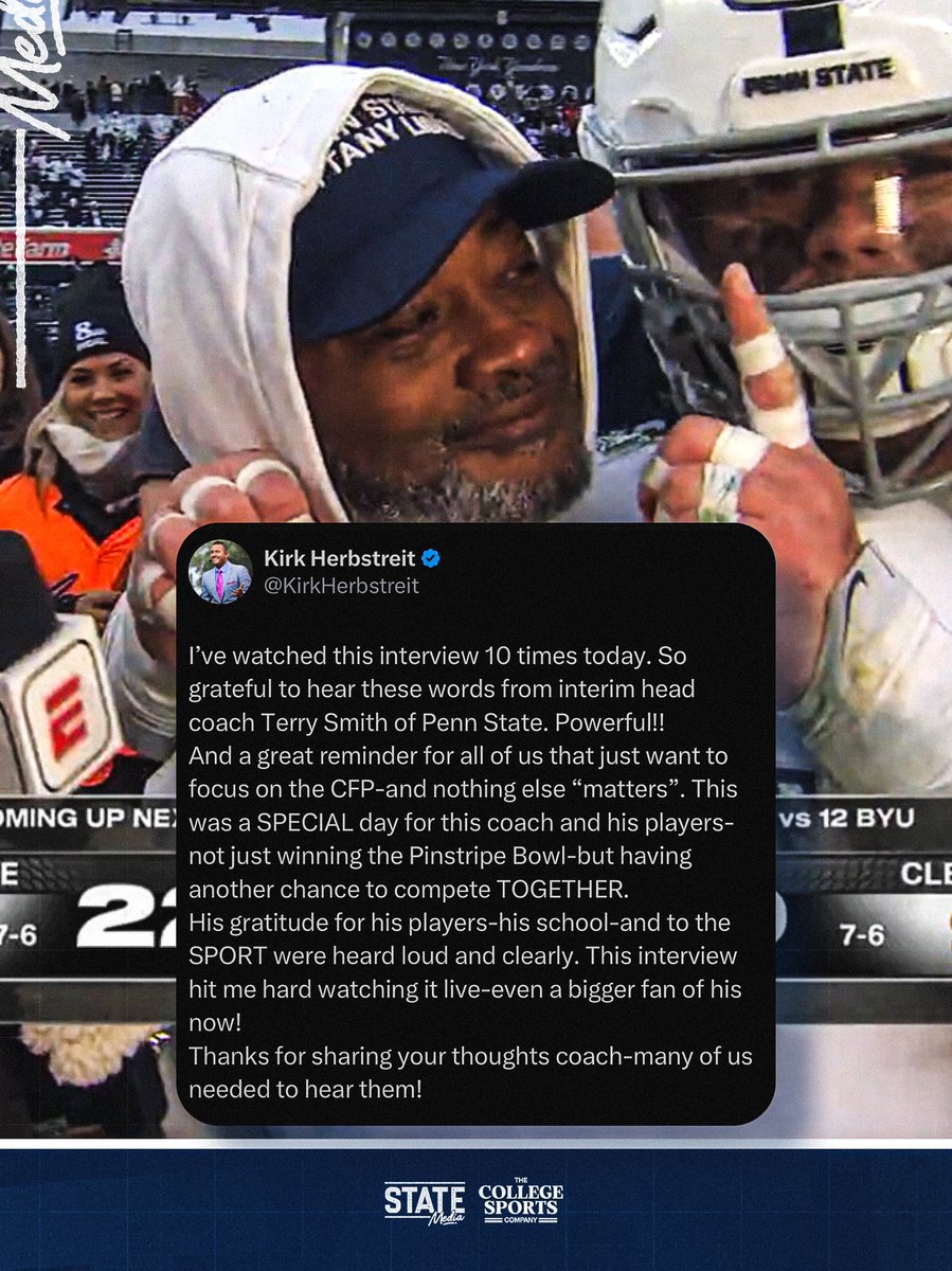 Couldn’t Agree More <a href="/KirkHerbstreit/">Kirk Herbstreit</a> 💙🤍