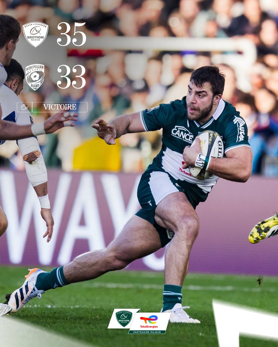 Nos Béarnais concluent 2025 par une nouvelle victoire au Hameau ! 🔥

#SPMHR #BoxingDayRugby #TOP14 #HonhaSection