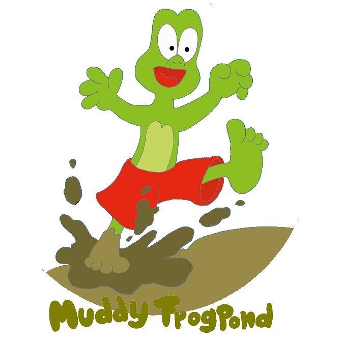 🐸 Als Maskottchen gibt es vom Matschfrosch immer noch Plüschtiere, Aufkleber und unter dem Logo #Matschfrosch veröffentlicht Muddy Frogpond Comics Bücher &amp; Comics mit dem Thema Matsch.