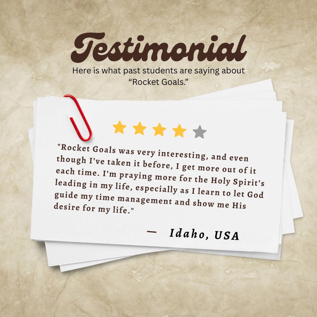 FASTMissions's tweet image. This course gives you a step-by-step plan for organizing every aspect of your life around purpose.

Ready to blast off to new heights in your spiritual life? Join us for 'Rocket Goals' here: fast.st/rocket

#FASTMissions #RocketGoals #FocusFotTomorrow #Testimonies