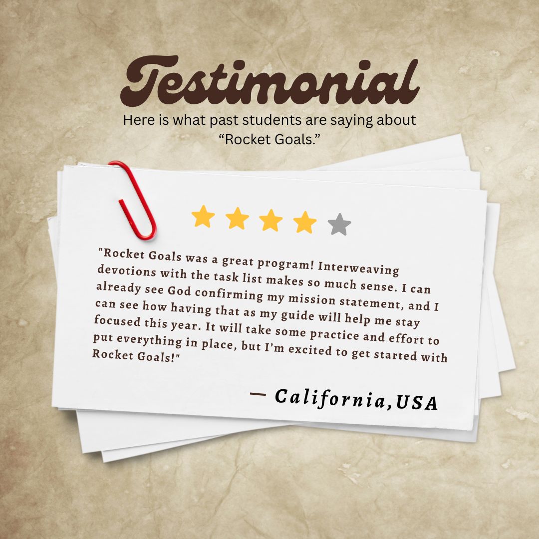 FASTMissions's tweet image. This course gives you a step-by-step plan for organizing every aspect of your life around purpose.

Ready to blast off to new heights in your spiritual life? Join us for 'Rocket Goals' here: fast.st/rocket

#FASTMissions #RocketGoals #FocusFotTomorrow #Testimonies