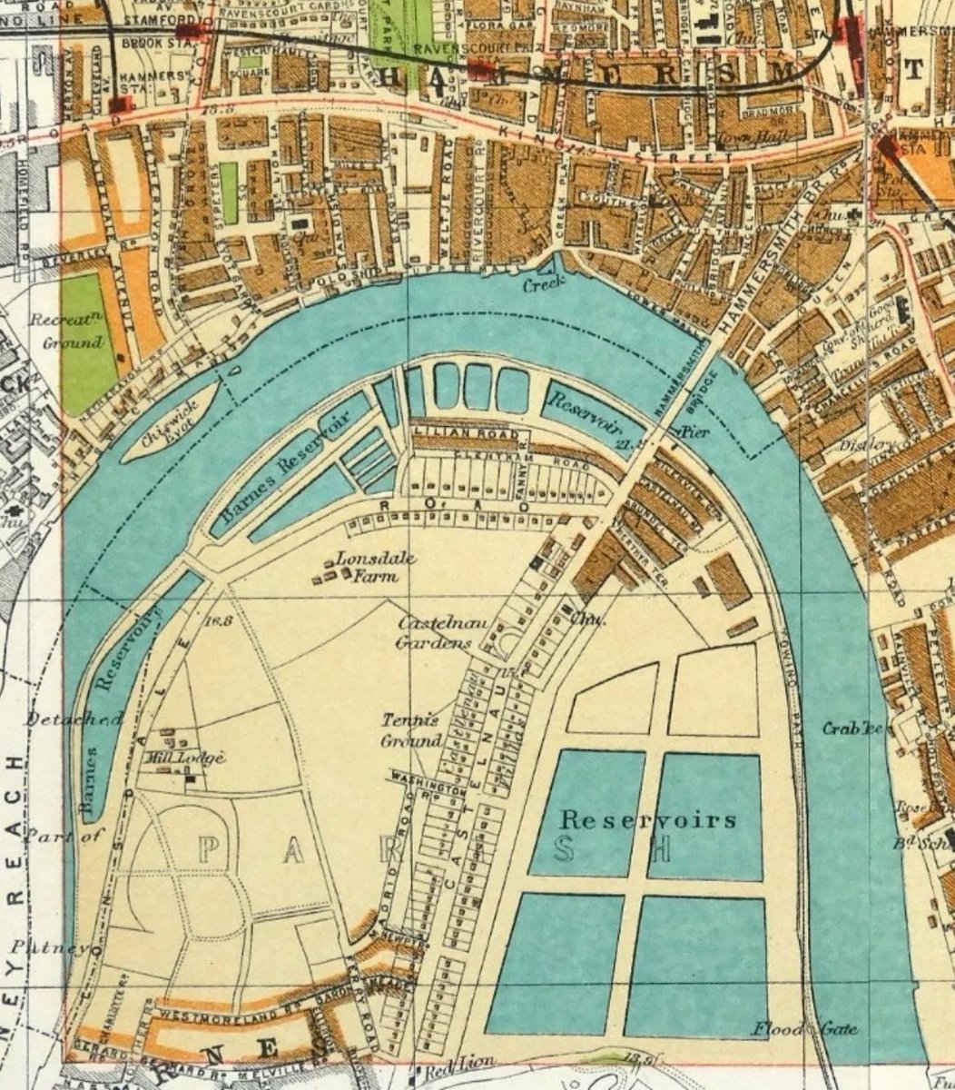 Barnes - when it was surrounded by reservoirs and waterways