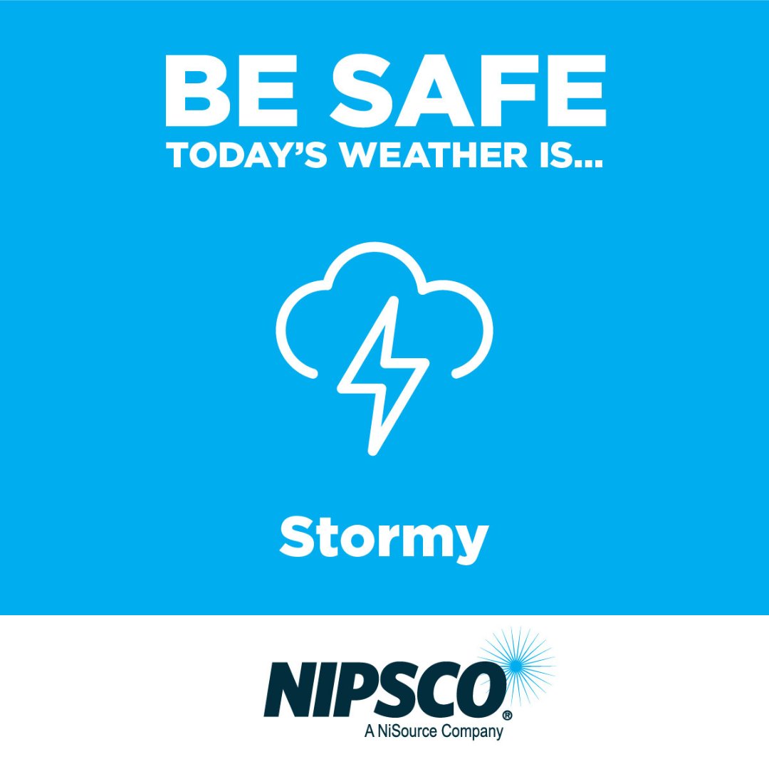 NIPSCO's tweet photo. We are tracking weather and prepping to respond to damage caused by storms. 
 How can you prepare? 
 📲 Sign up for alerts, https://t.co/nsKGfBJNIV 
 ⚡Report outages on NIPSCO app, or text the word “Out” to 444111,  https://t.co/PQF99F5JCv or call 1-800-4-NIPSCO. https://t.co/tEKFSnfgtW