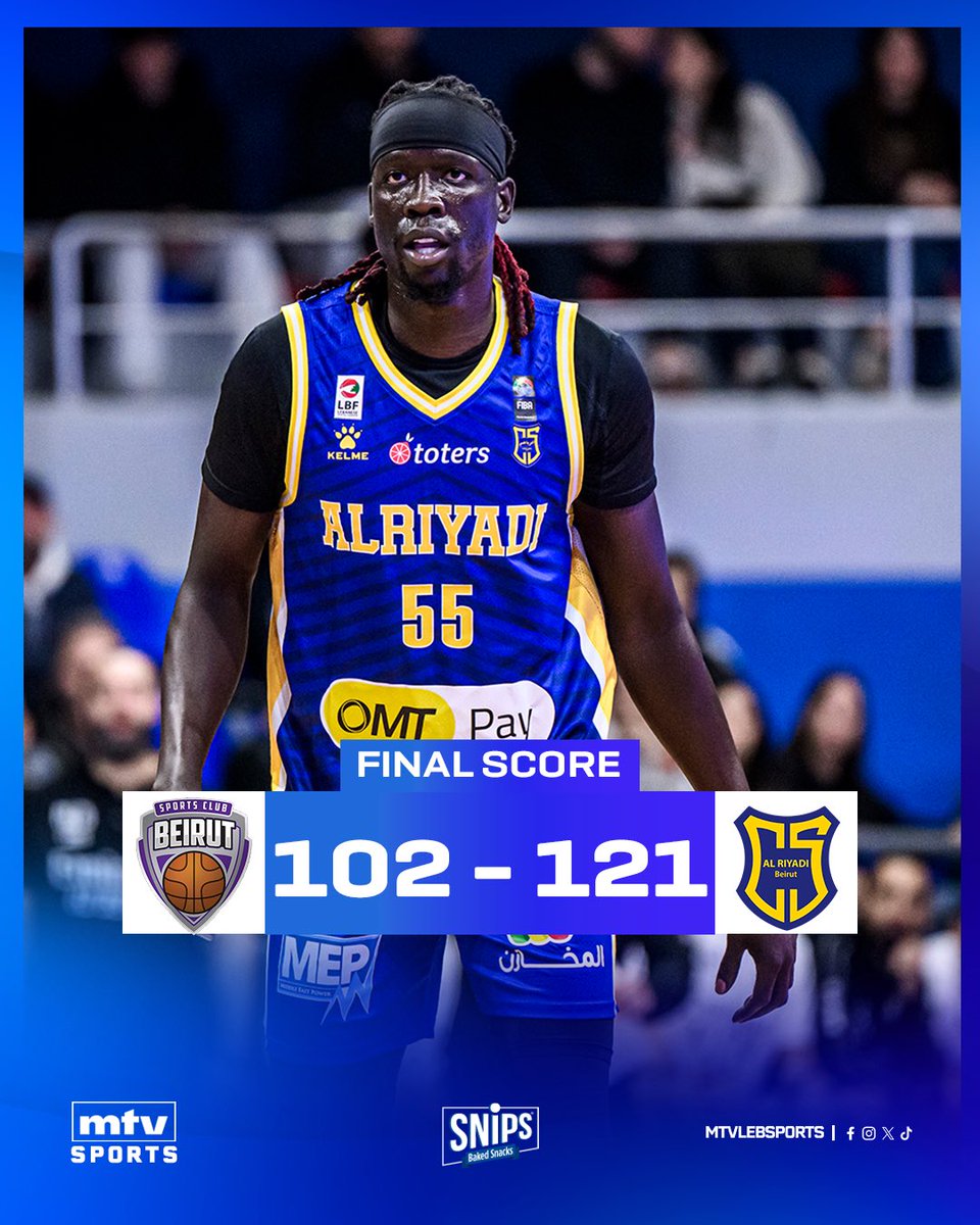 mtvlebsports's tweet image. @AlRiyadiClub defeat @BeirutClubLB 121-102 and stay undefeated heading into the last round of the first leg 🔥⚡ 
#mtvbasket #mtvsports #round10