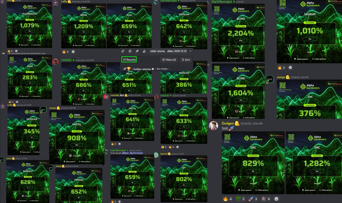 In the last 7 days, over 31 winning trades were shared by our holders using <a href="/agsniperbot/">AG Sniper Bot</a> 🚜

$BLING, $DEVSCAN, $MOON, $larpball, $gm = 💰

Experience automated trading as a Gardener too!⤵️