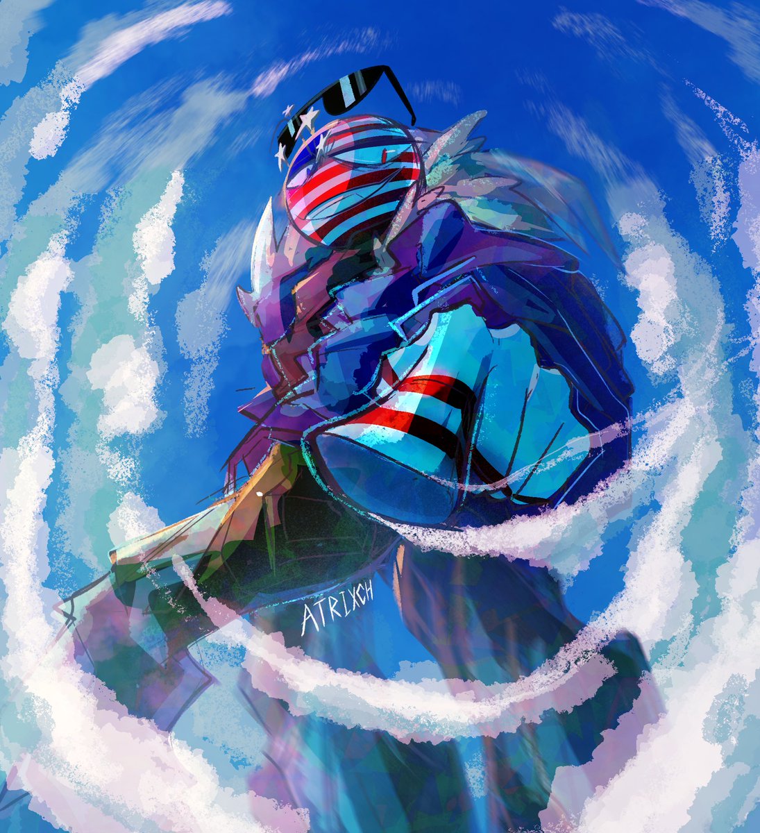 atrixch's tweet image. “What does freedom feel like? Let me show you.” 
- America 🇺🇸 #CountryHumans