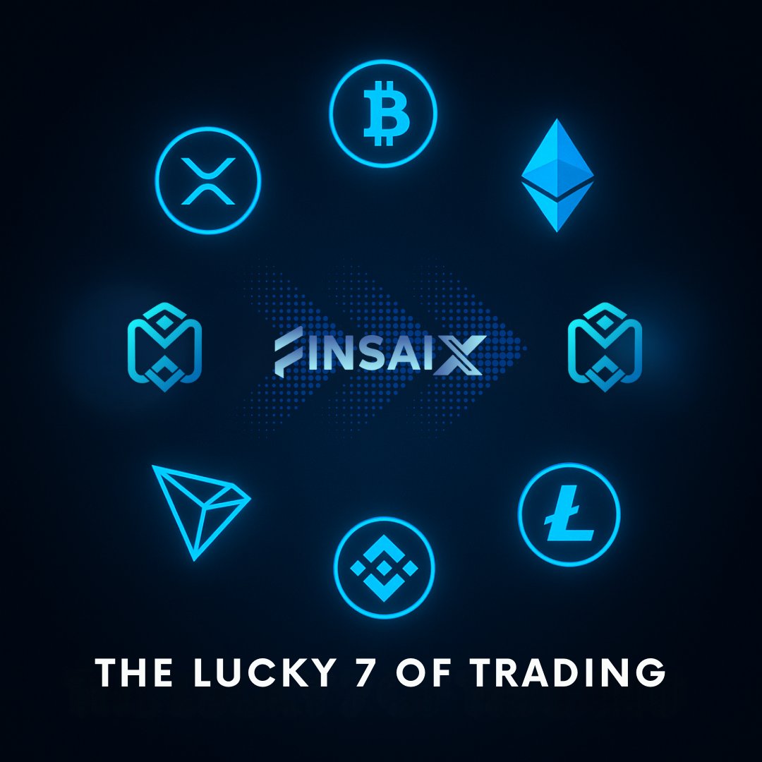 FinsaiX's tweet photo. 🚀 Meet the Lucky 7 of trading.
7 pairs. 7 ways to trade. 1 platform - FinsaIX. https://t.co/rbQFPWoxcB