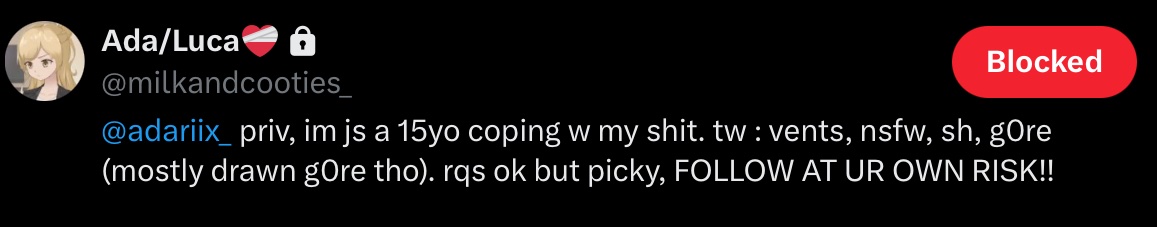 subspaceTdick's tweet photo. @D4RKST4R1ZMS Istg the bio had proship but still a 15 year old https://t.co/r73tHooJHA