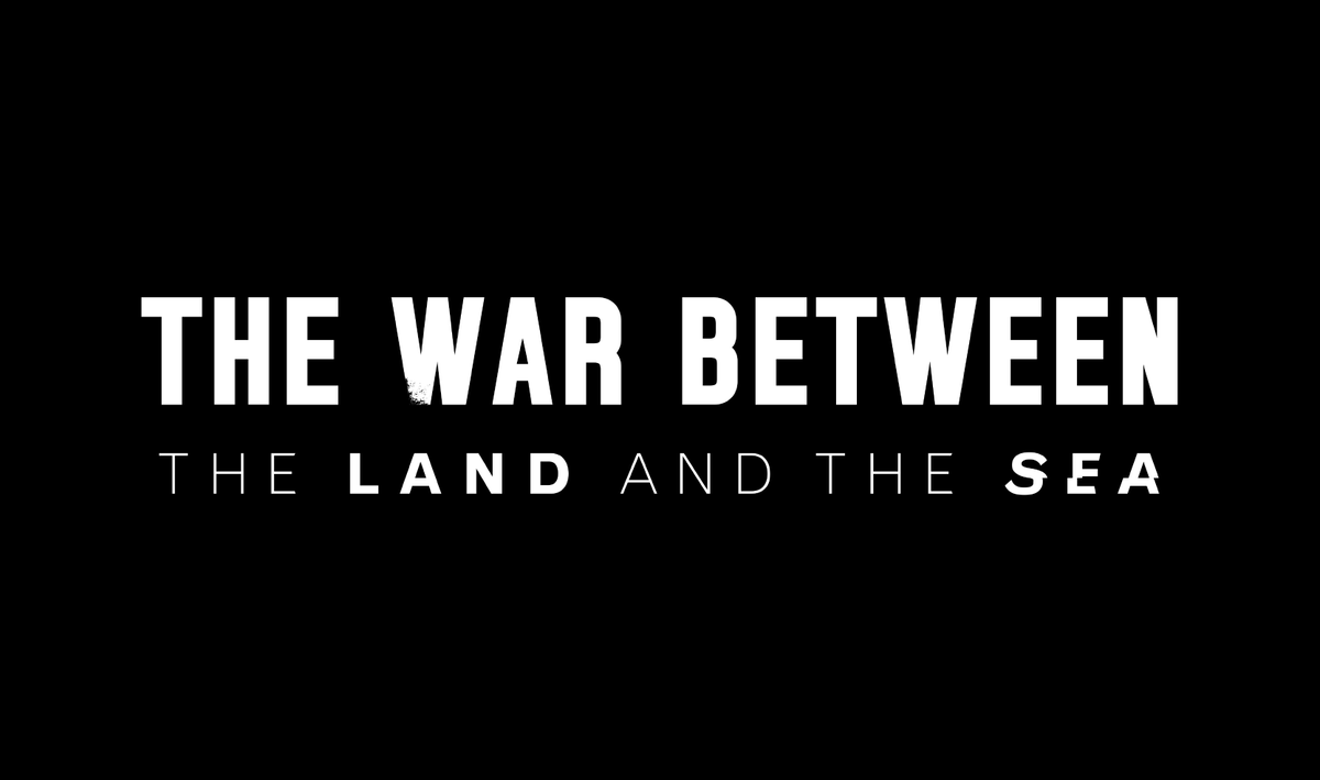 gerardgroves's tweet photo. 🧵(thread) Graphic design &amp; logo development for The War Between the Land and the Sea (1/4)

#TheWarBetween 🌊 https://t.co/DJkGpiYP2h
