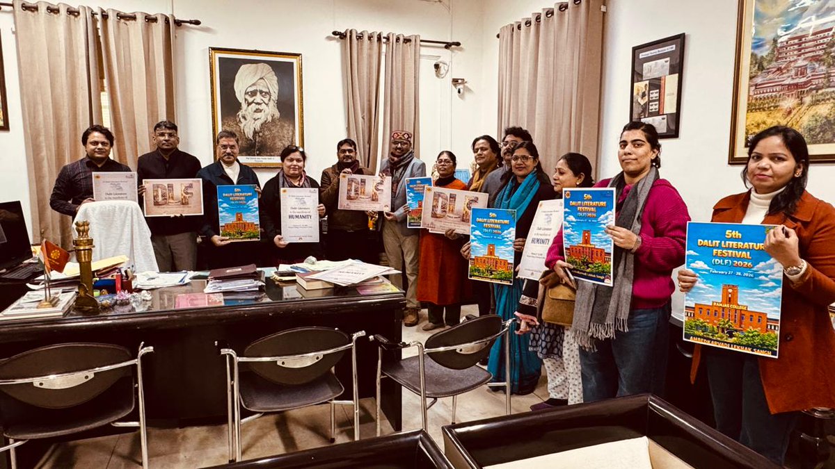 OfficialRamjas's tweet photo. Come...
Celebrate the eon-long solidarity rooted in togetherness, brotherhood, and conscience! Celebrate Cultures! Celebrate Humanity!
Come, let's Celebrate DLF 2026!
#dalitliteraturefestival2025-26
#Literature 
#litraturefestival https://t.co/PrYMAd5po5