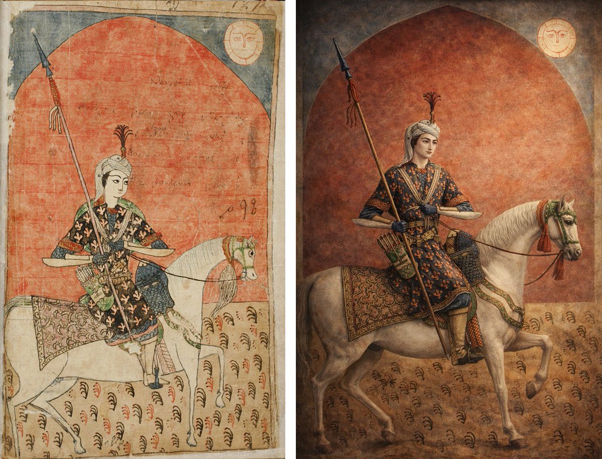 ვეფხისტყაოსანი (Kaplan Postlu Şovalye) eserinin 1641 yılı el yazmasında bulunan minyatürlerdeki çizimler, özellikle kıyafetler muhteşem.