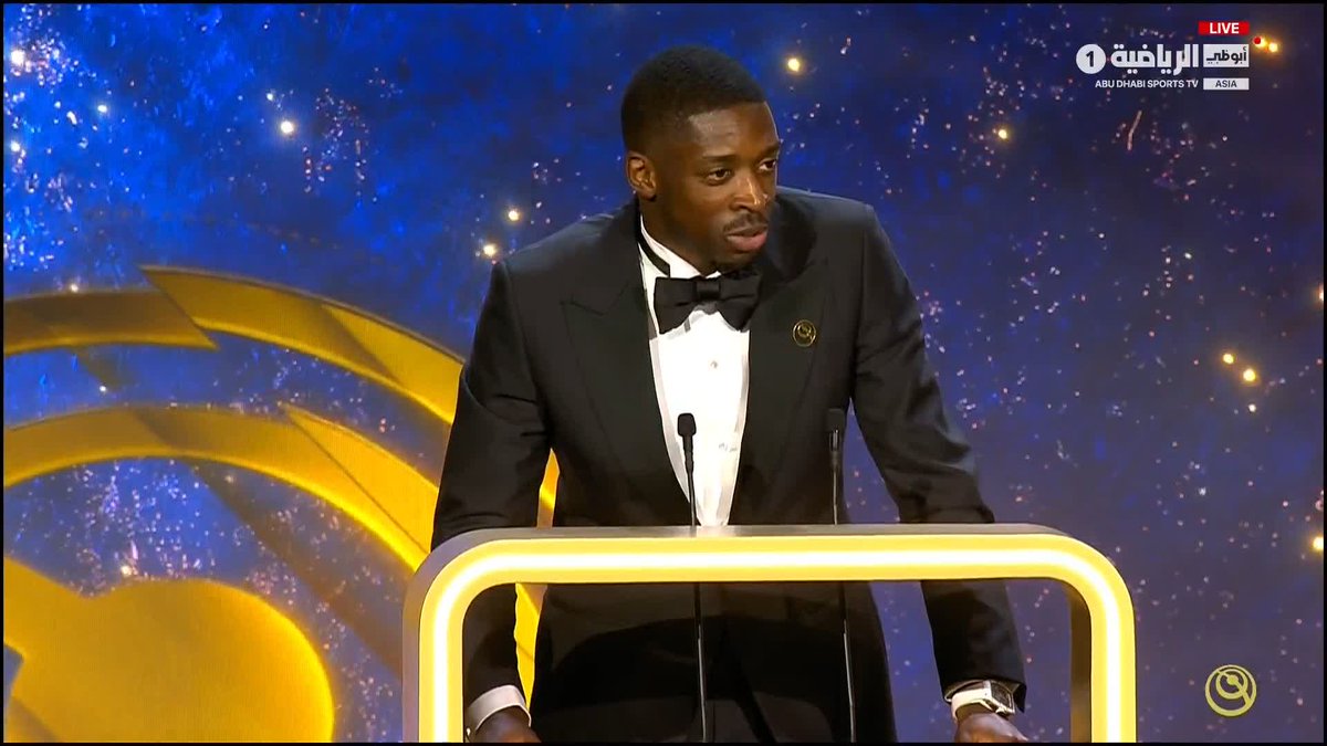 النجم الفرنسي عثمان ديمبيلي يفوز بجائزة أفضل لاعب في العالم 2025 #جوائز_جلوب_سوكر 
