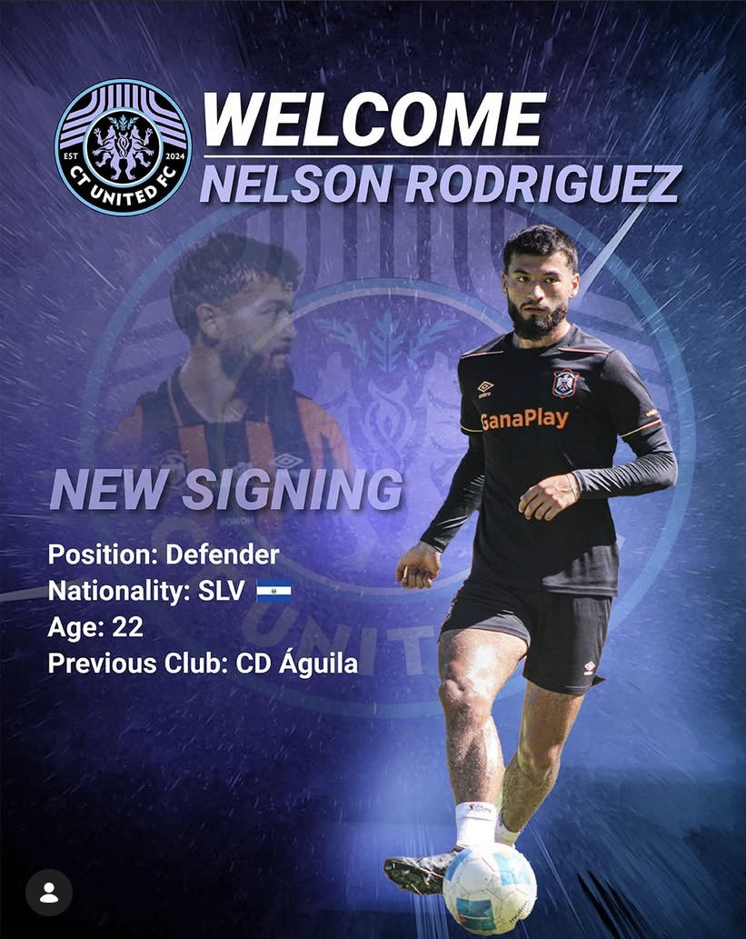 bsasoccersm's tweet photo. Done Deal ✅

Our client Nelson Rodriguez join CT United after several years in El Salvador first division. 

He was part of El Salvador National Team in the last Gold Cup edition. 🔥 https://t.co/qISEriN9xH