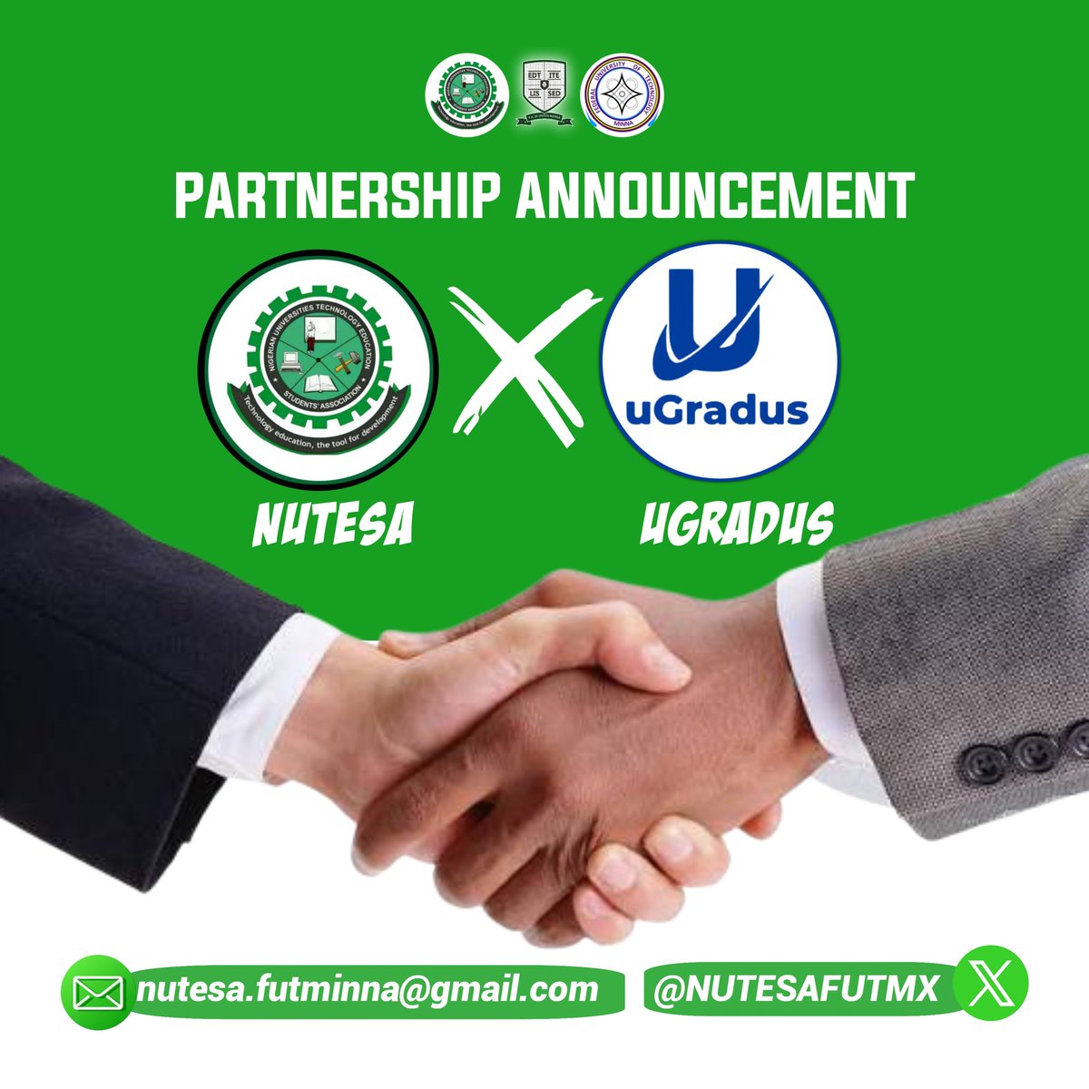 NUTESAFUTMX's tweet photo. 📢 PARTNERSHIP ANNOUNCEMENT 📢

We are pleased to announce our partnership with the Ugradus Education Nigeria. 🧵 https://t.co/oALTjDaR2l