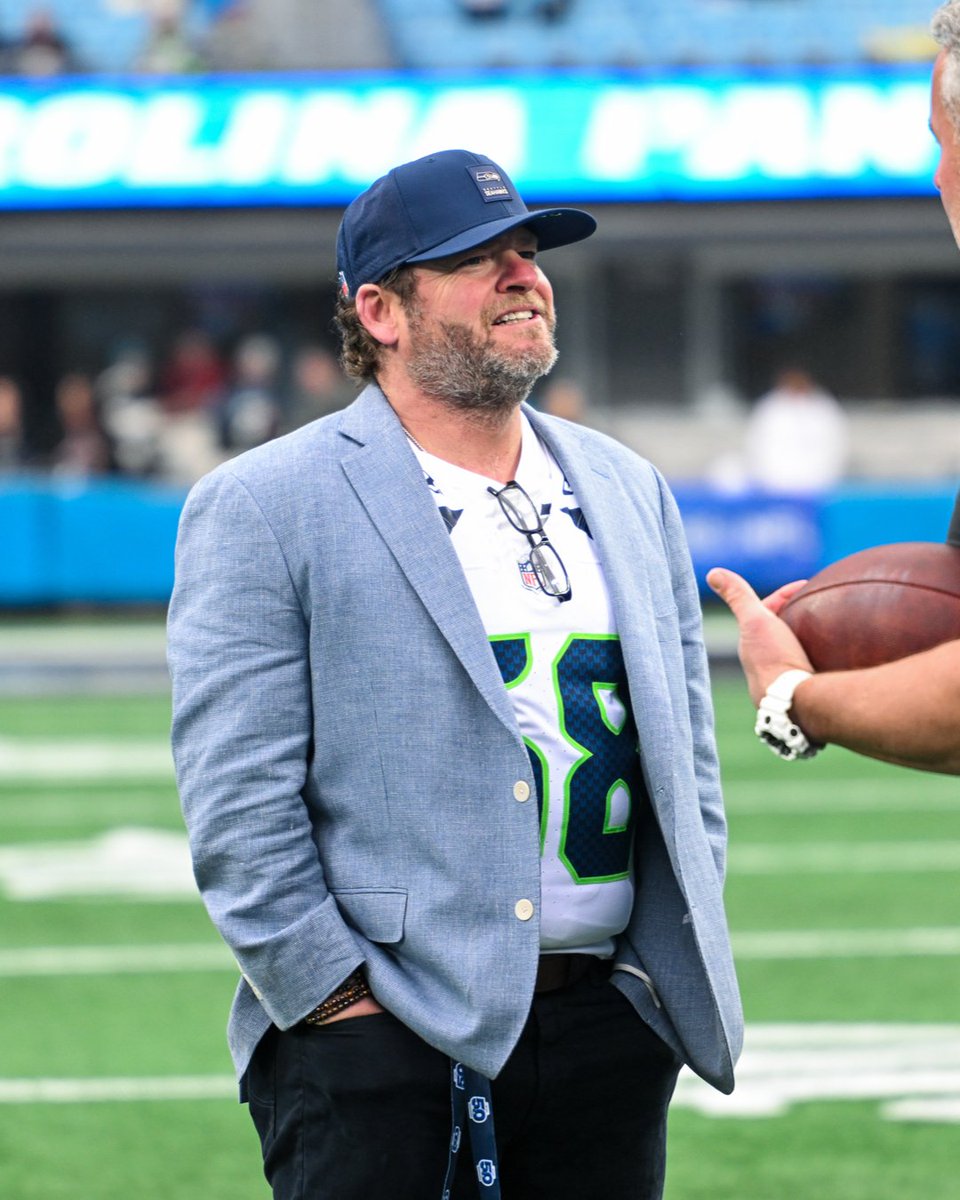 Seahawks's tweet image. Suited and booted.