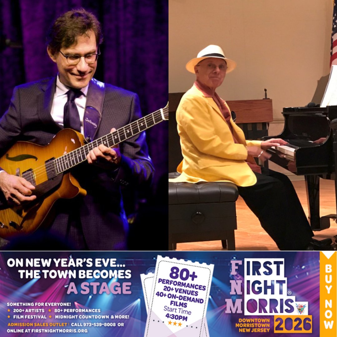 FirstNightMCo's tweet image. Join guitar virtuoso @TheFrankVignola and the "Bishop of Jazz" Rio Clemente for a legendary joint performance. Don't miss this world-class jazz mastery! 🎸🎹  

📍Venue 11: Mayo Performing Arts Center 🕓 Dec 31 | 6:45 PM 🎟️ zurl.co/pgPF5 

#FirstNightMorris #Jazz #NYE