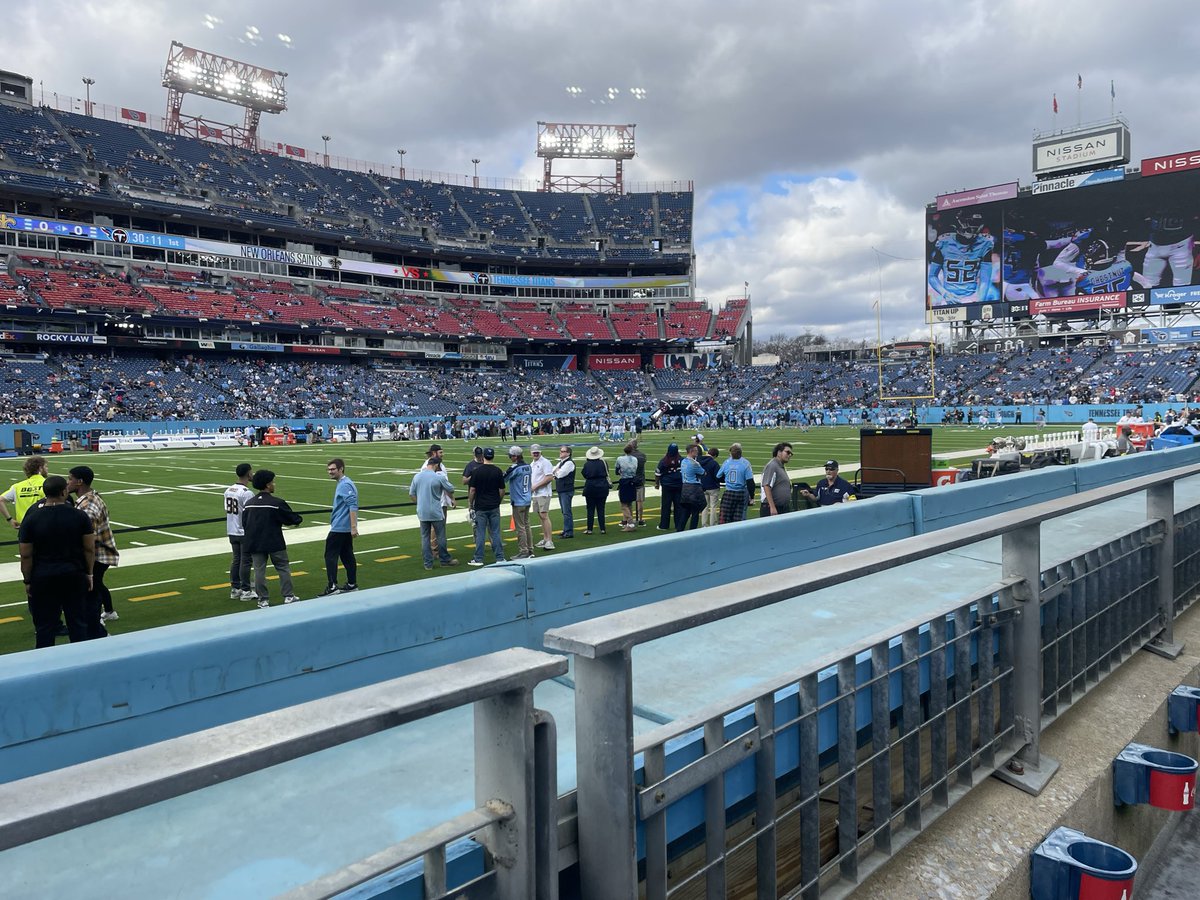 scuddystud's tweet image. It may not be the best game on the slate today, but I at least have a good seat for it. #NFL #Titans #Saints