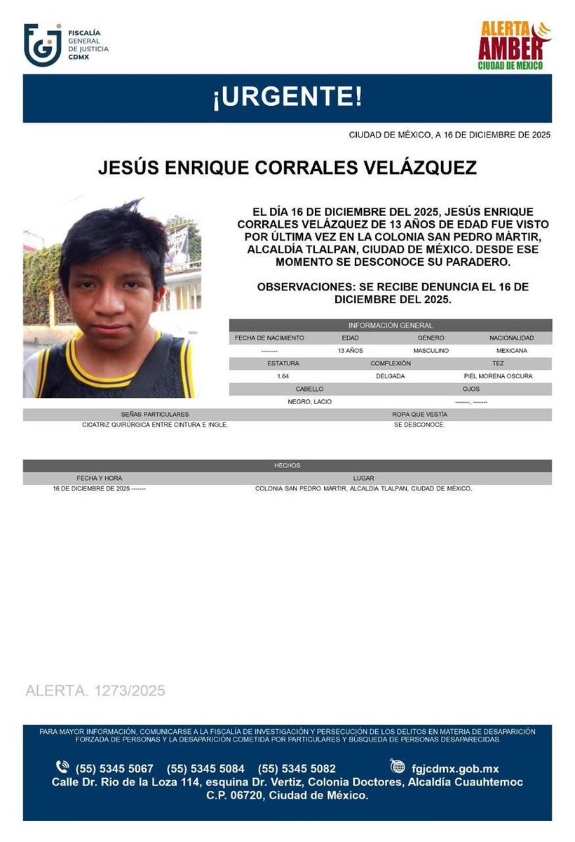 carlosbravoreg's tweet image. Desde el 16 de diciembre desapareció Jesús Enrique Corrales Velázquez. Su familia está desesperada. 

Por favor ayúdenos a difundir. Muchas gracias de antemano.