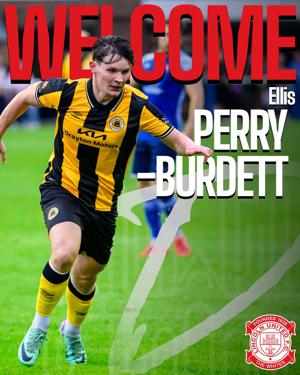 That's not all..! We are delighted to announce the signing of young defender, Ellis Perry-Burdett!

The 21 year old is a product of the Boston United academy having played for their U23 side before making a switch to Wisbech Town in 2024.

Welcome to the Whites, Ellis! 🤍

#UTW
