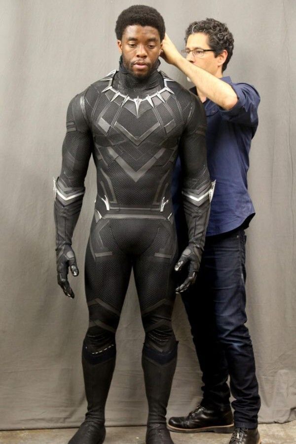 finalformlab's tweet image. Chadwick Boseman's costume fitting for Black Panther