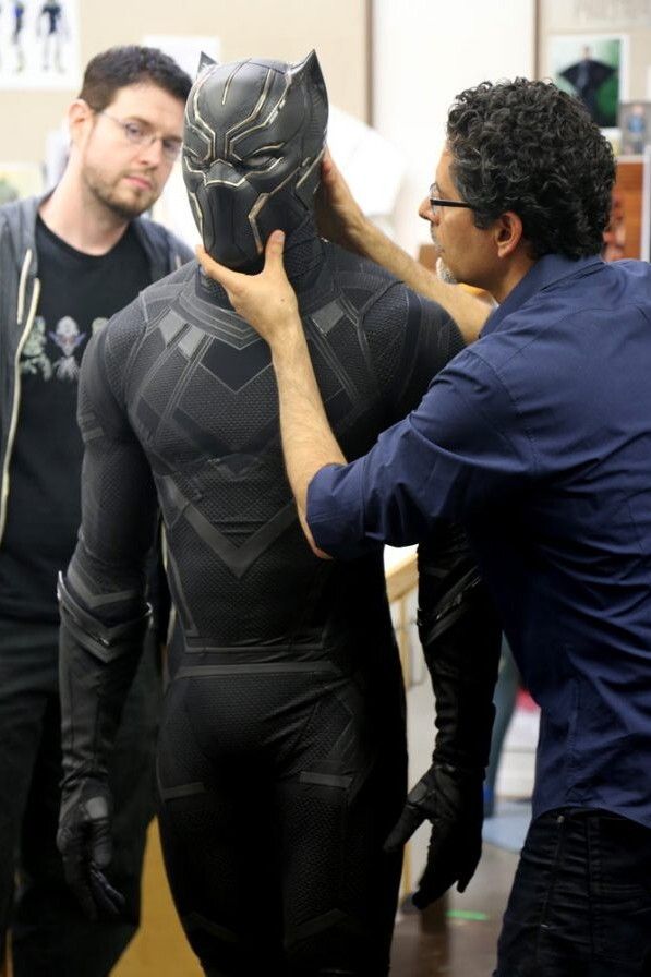 finalformlab's tweet image. Chadwick Boseman's costume fitting for Black Panther
