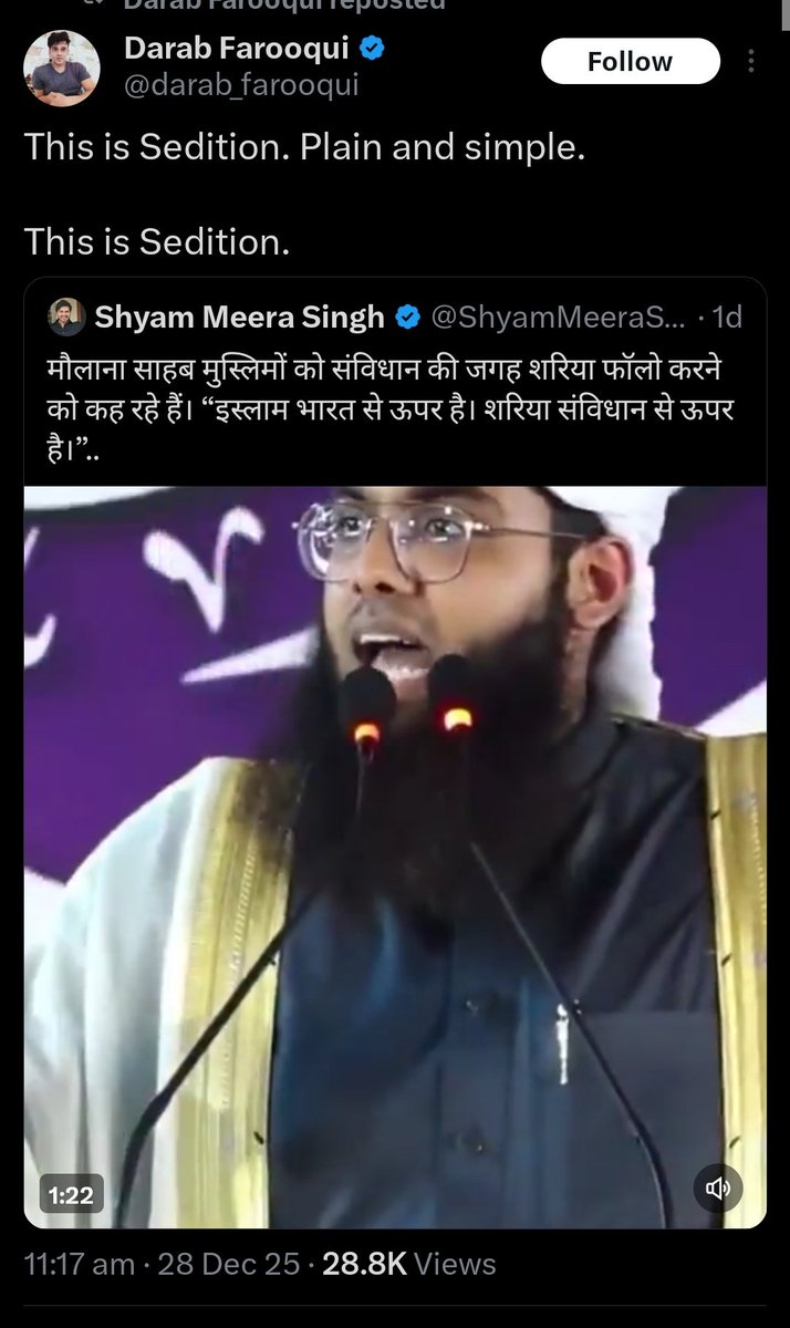 Those who once demanded the repeal of the UAPA and sedition laws, and called for the release of political prisoners in India, are now demanding sedition charges against religious Muslims.
Remember: Leftists, liberals and atheists will never stand up for Muslims who are religious.