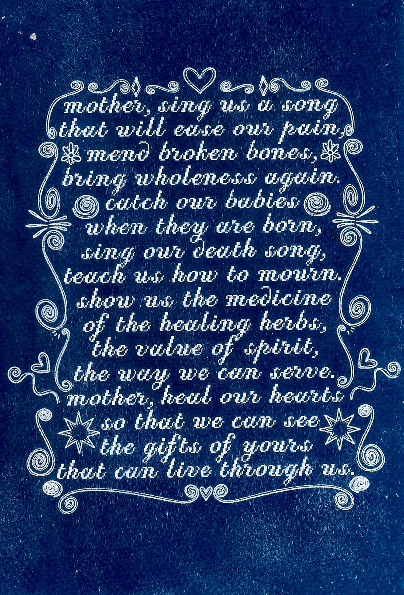 forestfawnfae's tweet image. found this “prayer for healing” from my grandmother’s book from the 90’s honoring our ancestors so, i decided to make a cyanotype from it :3